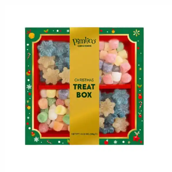 Pimlico 4 Way Xmas Treats Green Box 400g (6)