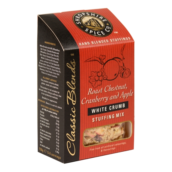 Shropshire Spice Co - Roast Chestnut, Cranberry and Apple White Crumb Gourmet Stuffing Mix 150g (6)