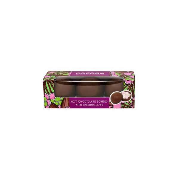 Cocoba Milk Hot Chocolate Bombes With Mini Marshmallows 3 Pack 150g (6)