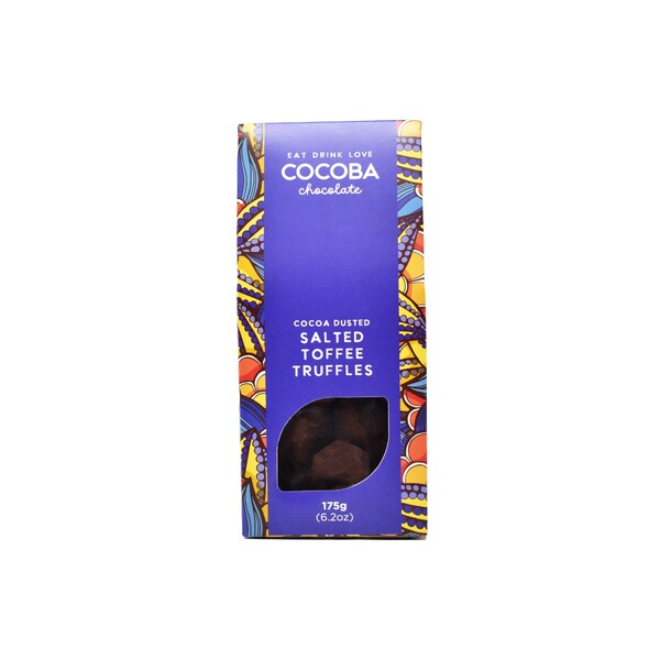 Cocoba Cocoa Dusted Salted Toffee Truffles 175g (8)