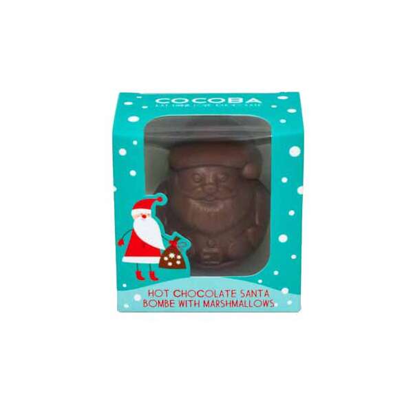 Cocoba Christmas Santa Hot Chocolate Bomb with Mini Marshmallows Single 50g (12)