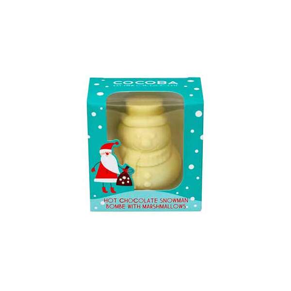Cocoba Christmas Snowman Hot Chocolate Bomb with Mini Marshmallows Single 50g (12)