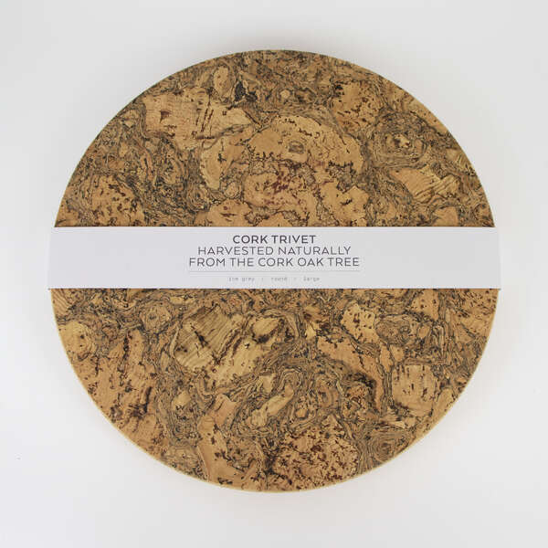 LL Natural Cork Round Trivet - Large  (1)