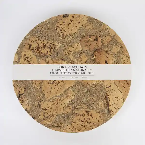 LL Natural Cork Round Placemat Set of 4  (1)