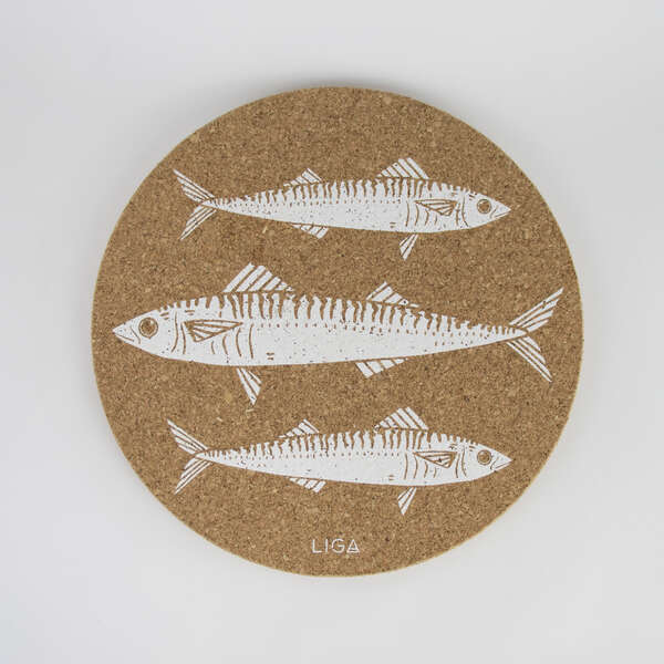 LL Cork Placemat - Mackerel  (1)