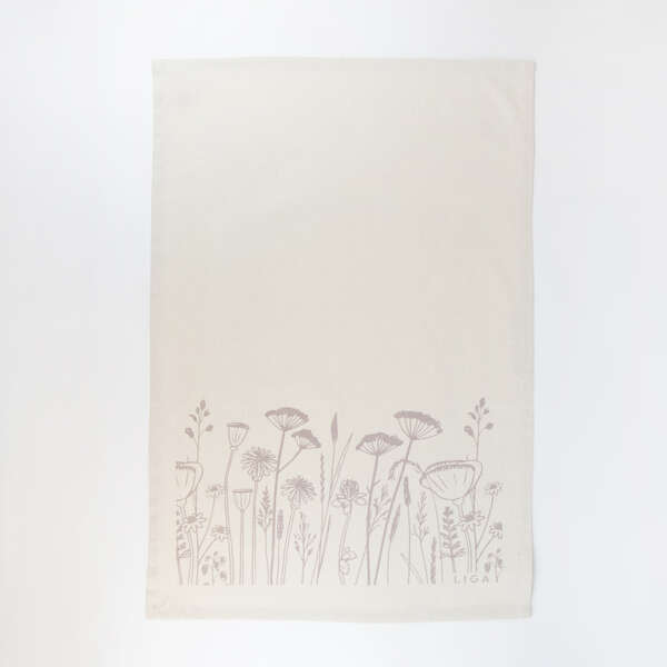 LL Organic Cotton Tea Towel - Flowers  (1)