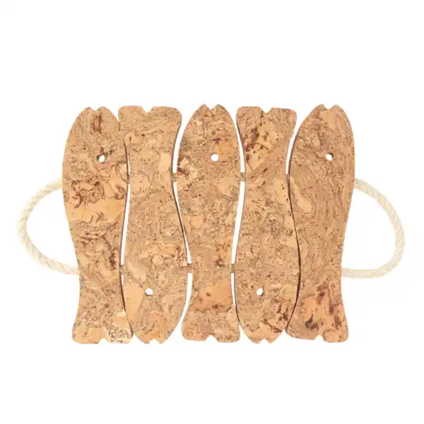 LL Natural Cork 5 Fish Trivet  (5)