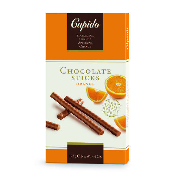 Cupido Chocolate Sticks - Orange 125g