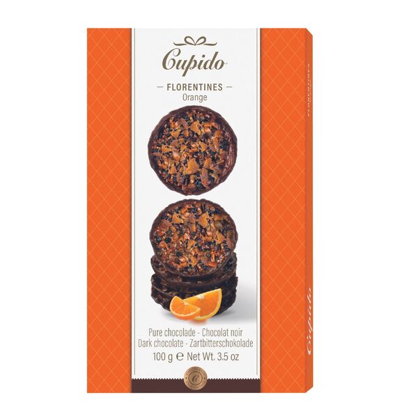 Cupido Florentines Orange Dark Chocolate 100g 