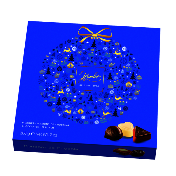 Hamlet Christmas Chocolate Selection Blue Gift Box 200g (12)