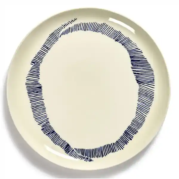 Ottolenghi Plate L White with Blue Stripes FEAST (2)