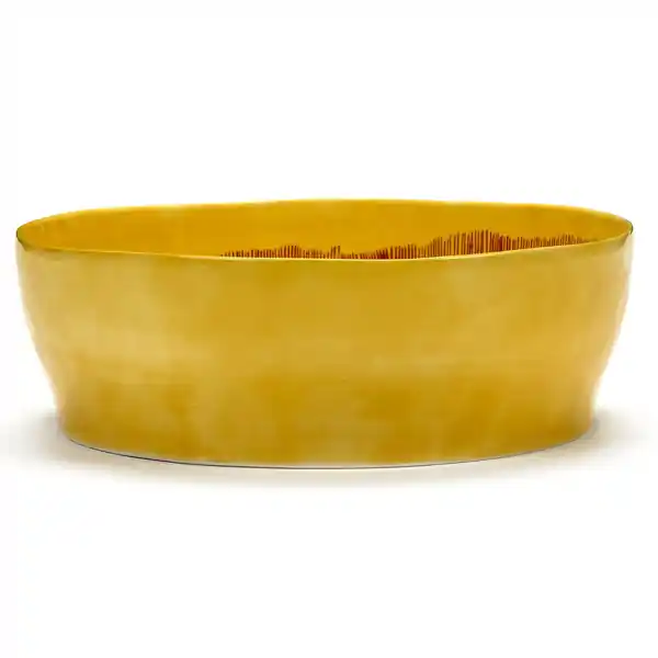 Ottolenghi Salad Bowl Yellow with Red Stripes FEAST (1)