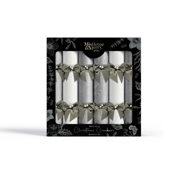 Mistletoe & Merry Opulent Silver Crackers 