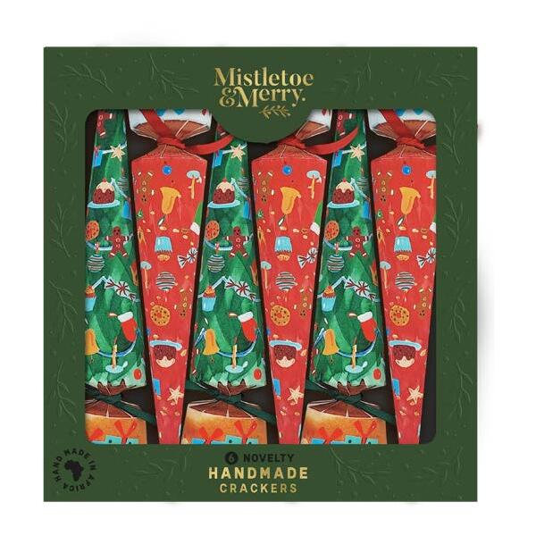Mistletoe & Merry Character: RED & GREEN CONE TREES (12)