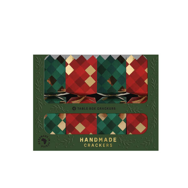 Mistletoe & Merry Novelty Red & Green Box Crackers (12)