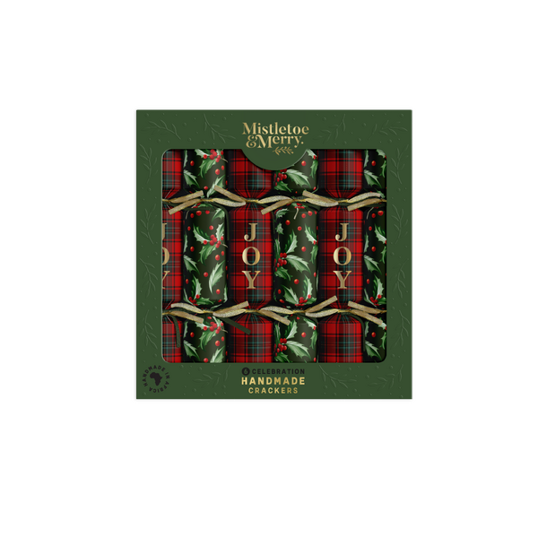 Mistletoe & Merry - Celebration - Tartan & Berries 12" - 6 per tray  (12)