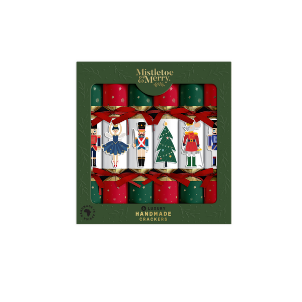 Mistletoe & Merry - Luxury - Nutcracker with Tip-ons 14" - 6 per tray  (12)