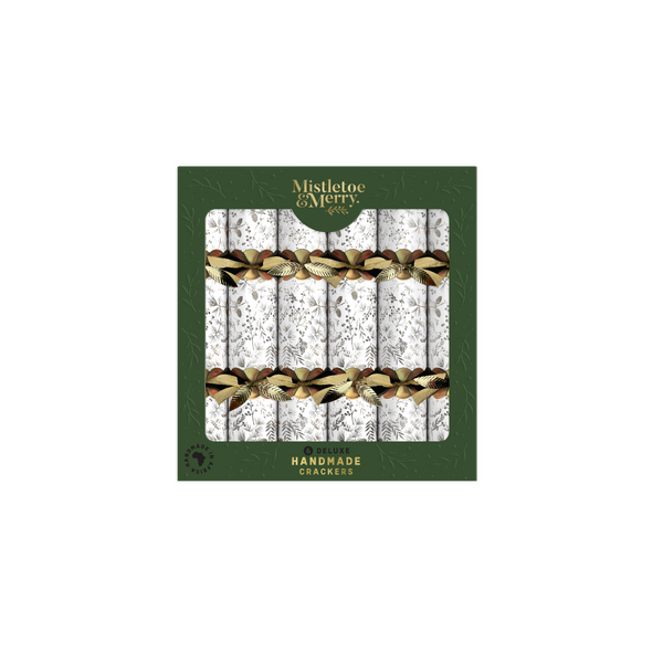 Mistletoe & Merry - Deluxe - Tonal Watercolour & Gold Sprigs 14" - 6 per tray