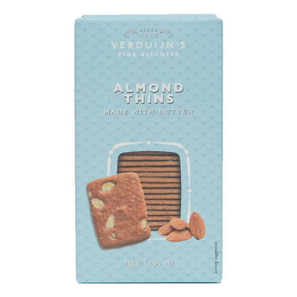 Verduijn's Almond Thins made with Butter Blue Box 75g (12)