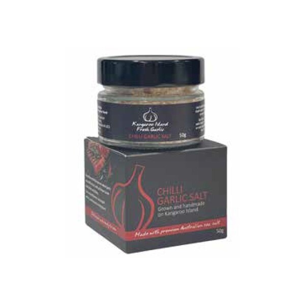 Kangaroo Island Fresh Garlic - Chilli Garlic Salt Flakes 50g (12)