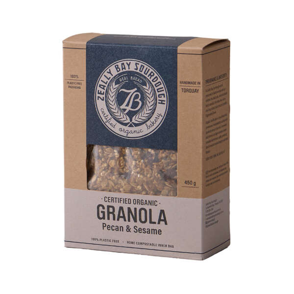 Zeally Bay Sourdough Certified Organic Granola - Pecan Sesame 450g (12)