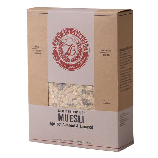 Zeally Bay Sourdough Certified Organic Muesli - Apricot Almond & Linseed 1kg (6)
