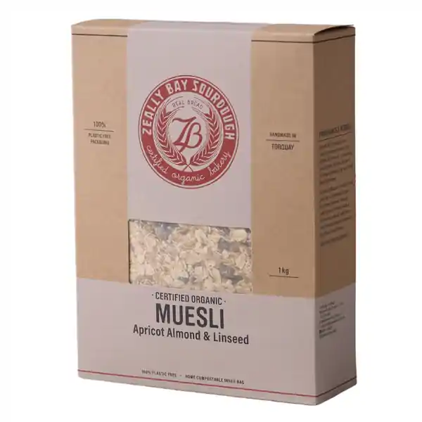 Zeally Bay Sourdough Certified Organic Muesli - Apricot Almond & Linseed 1kg (6)