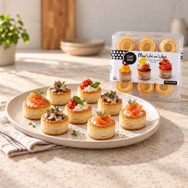 Easy Christmas Canapé Ideas with Mini Pastry Cases